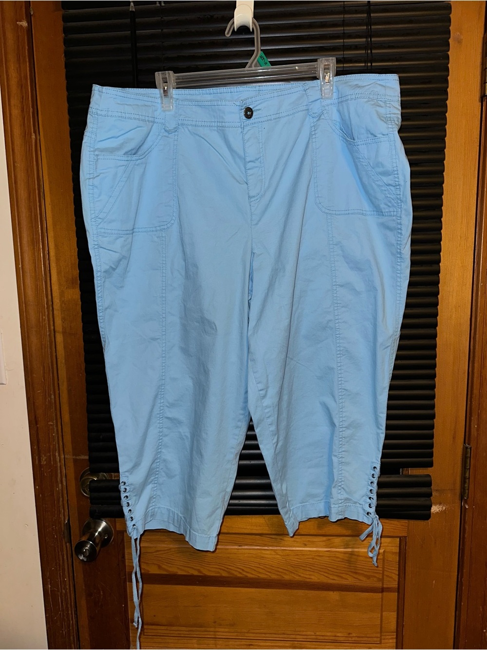 Y2K vintage Style & Co. light blue utility capri pants
